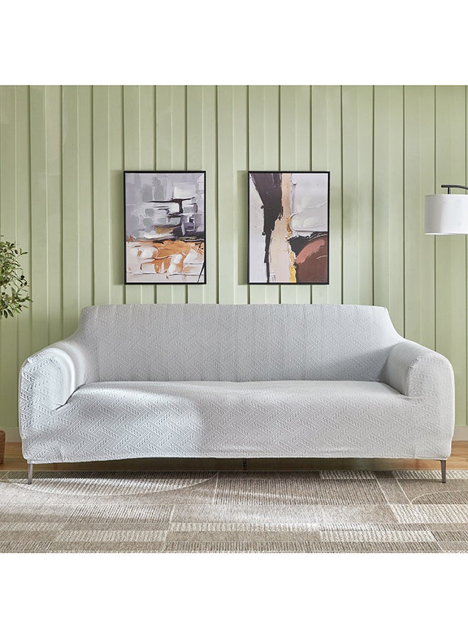 Home Box Comfino 3-Seater Knitted Jacquard Sofa Cover 180 x 225 cm  - Image 2