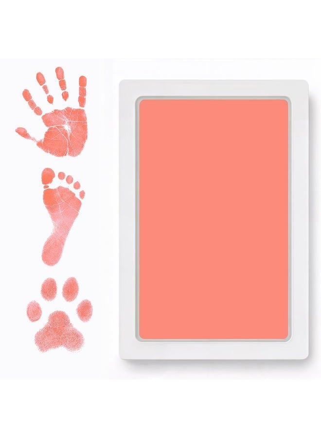 Tiny Gifts Clean Touch Ink Pad for Baby Handprints and Footprints – Inkless Infant Hand & Foot Stamp – Safe for Babies, Doesn't Touch Skin – Perfect Family Memory or – Pink Print Kit - Image 1