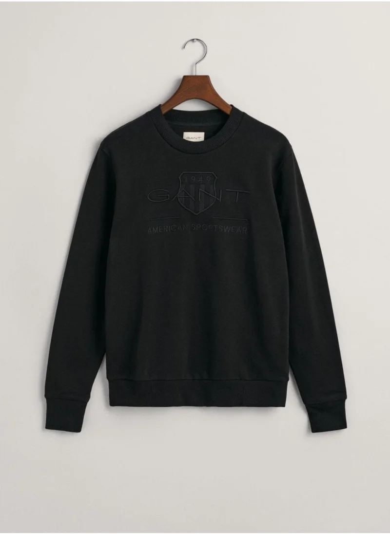 غانت Gant Tonal Shield Crew Neck Sweatshirt