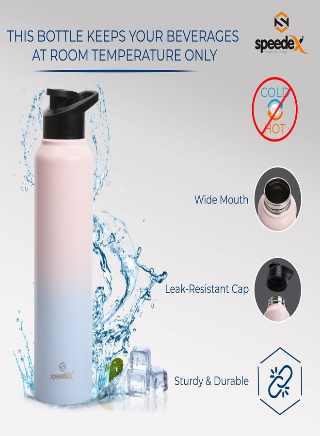 Speedex Stainless Steel Water Bottle 1 Ltr, Leak Proof Sipper Cap, BIS Approved 1000 ml Metal Bottle For Daily, Office, School, Gym, Travel Use for Men, Women, Kids, Adults, Blue Pink, Set of 1 - Image 3