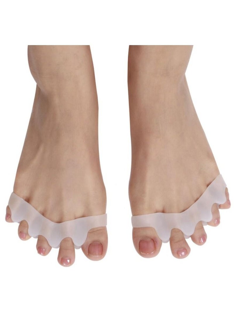 DubaiGallery Gel Toe Separators, Spreaders & Straighteners | Hammer Toe Separator to Relieve Foot Pain & Correct Toes | Used as Toe Spacers for Feet with Overlapping Toes | Bunion Corrector for Women & Men - Image 1