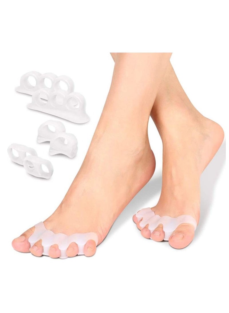 DubaiGallery Gel Toe Separators, Spreaders & Straighteners | Hammer Toe Separator to Relieve Foot Pain & Correct Toes | Used as Toe Spacers for Feet with Overlapping Toes | Bunion Corrector for Women & Men - Image 3