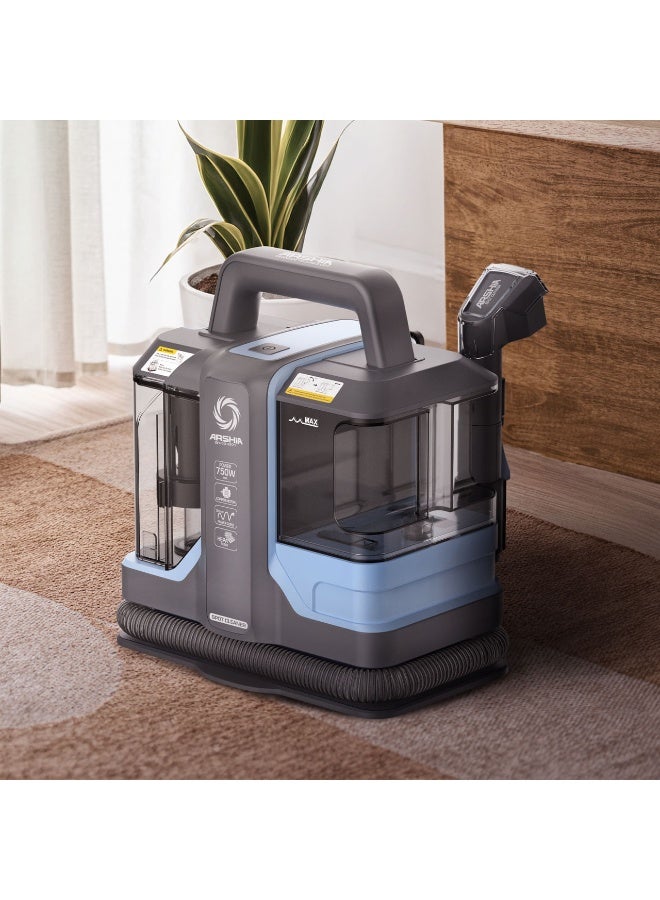 Arshia Spot Cleaner – 750W – HEPA Filter – Blue & Grey Design - Image 2