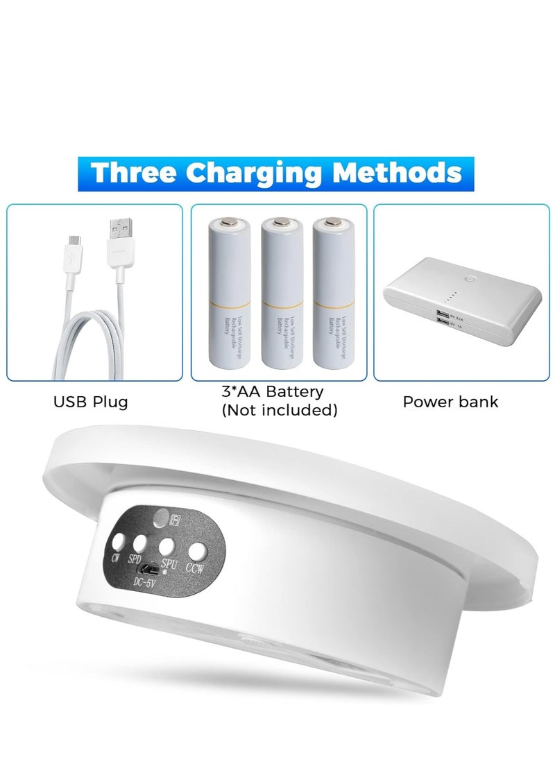 Excefore Remote Control Motorized Rotating Display Stand for Epoxy Glitter Tumbler, Cup Display Turner, 360 Electric Rotating Turntable Stand for Photography Crafts Jewelry Display, Motorized Lazy Susan - Image 5