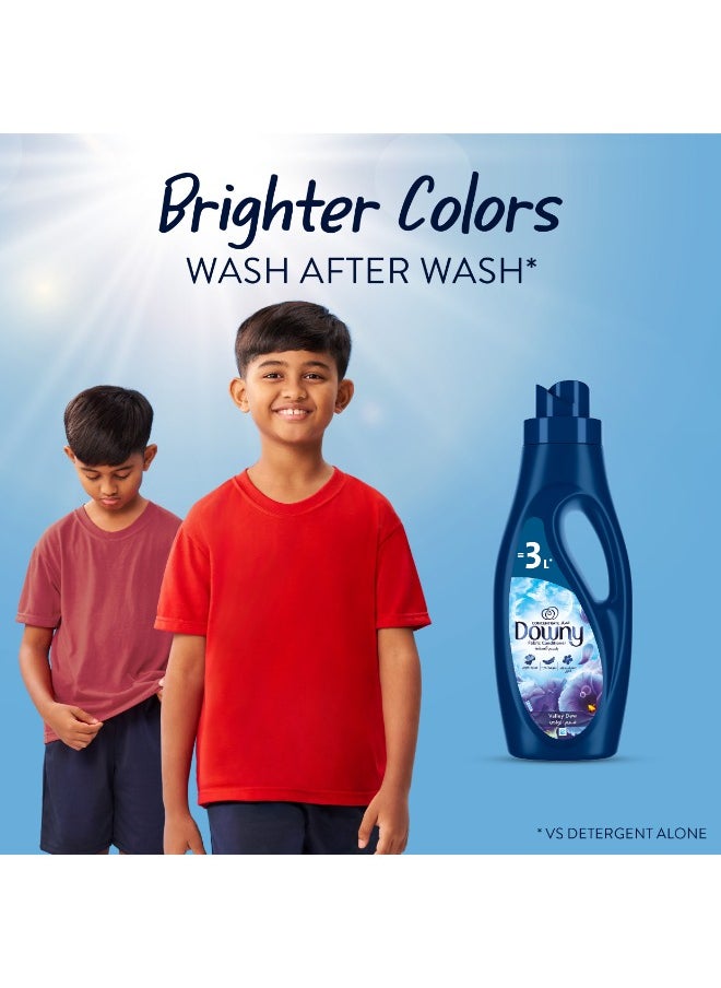 Downy - Fabric Conditioner, Concentrate, Valley Dew  Variant, Color Protection, More Softness, Longer Lasting Freshness 3L = 9L - Image 1