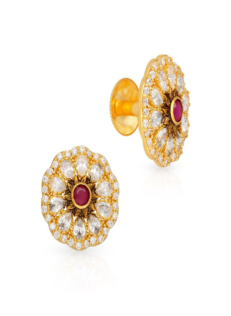 Malabar Gold and Diamonds 22 Karat 916 Purity Studs Style Screw Back Earring for Women ERDZL54831 - Image 1
