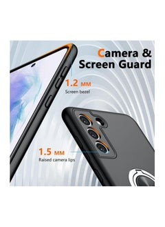 Rock Pow Samsung Galaxy S21 FE Case, Grade Drop Protection Slim Fit Shockproof Protective Cover with 360° Rotatable Magnetic Ring Holder Kickstand Compatible with Samsung S21 FE Case 5G,Black  - Image 5