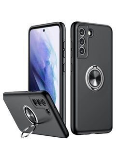 Rock Pow Samsung Galaxy S21 FE Case, Grade Drop Protection Slim Fit Shockproof Protective Cover with 360° Rotatable Magnetic Ring Holder Kickstand Compatible with Samsung S21 FE Case 5G,Black  - Image 1