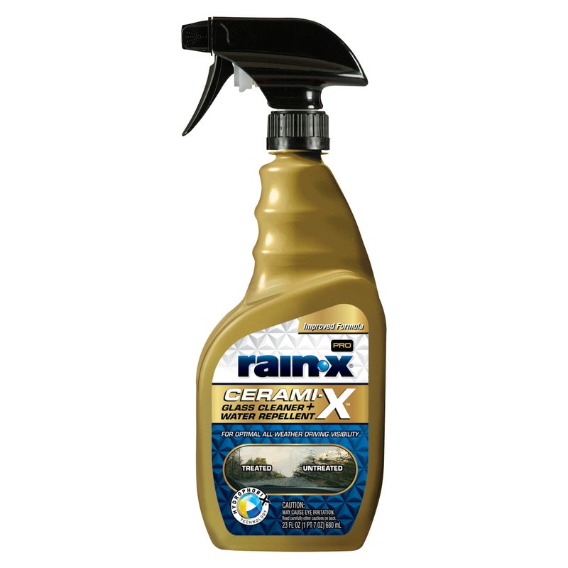 Rain-X 630177SRP Cerami-X Glass Cleaner + Water Repellent, 23oz - Cleaning Effectively While Remaining Streak Free, Protecting Against Contaminants and Stains - Image 1