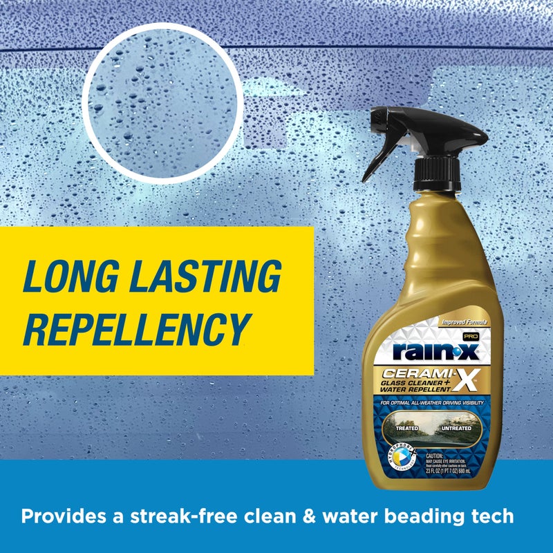 Rain-X 630177SRP Cerami-X Glass Cleaner + Water Repellent, 23oz - Cleaning Effectively While Remaining Streak Free, Protecting Against Contaminants and Stains - Image 5