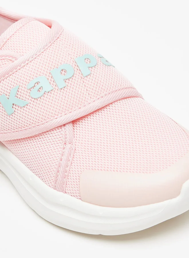 كابا Girls Logo Textured Sports Shoes with Hook and Loop Closure