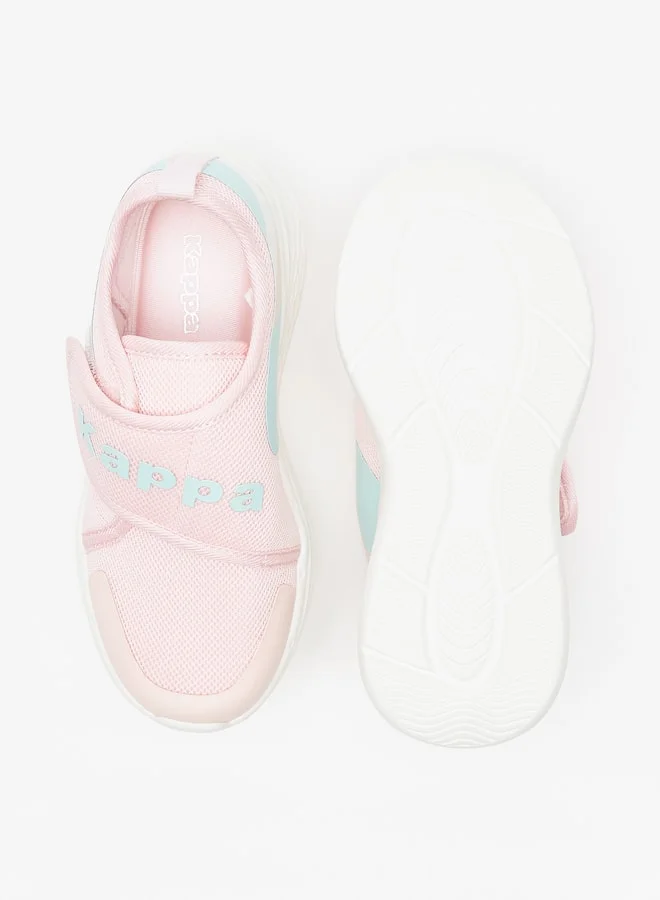 كابا Girls Logo Textured Sports Shoes with Hook and Loop Closure