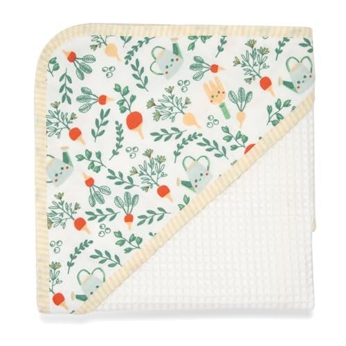 TIDY SLEEP Waffle Design Baby Bath Towel – Ultra Soft, Highly Absorbent Garden Delight - Image 1