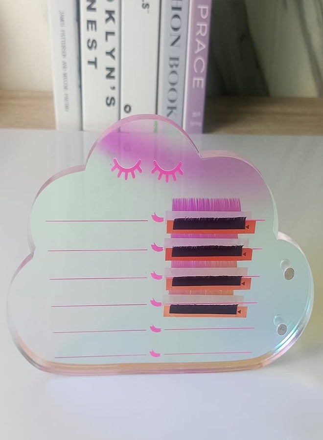 LIXIMMAZN Grafting False Eyelash Acrylic Extension Pallet, Eyelash Extension Tweezers Plate Pad Makeup Palette Individual Training Tools Dazzling (Cloud-shaped C （5.9x3.94in）) - Image 5