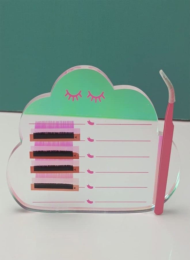 LIXIMMAZN Grafting False Eyelash Acrylic Extension Pallet, Eyelash Extension Tweezers Plate Pad Makeup Palette Individual Training Tools Dazzling (Cloud-shaped C （5.9x3.94in）) - Image 4