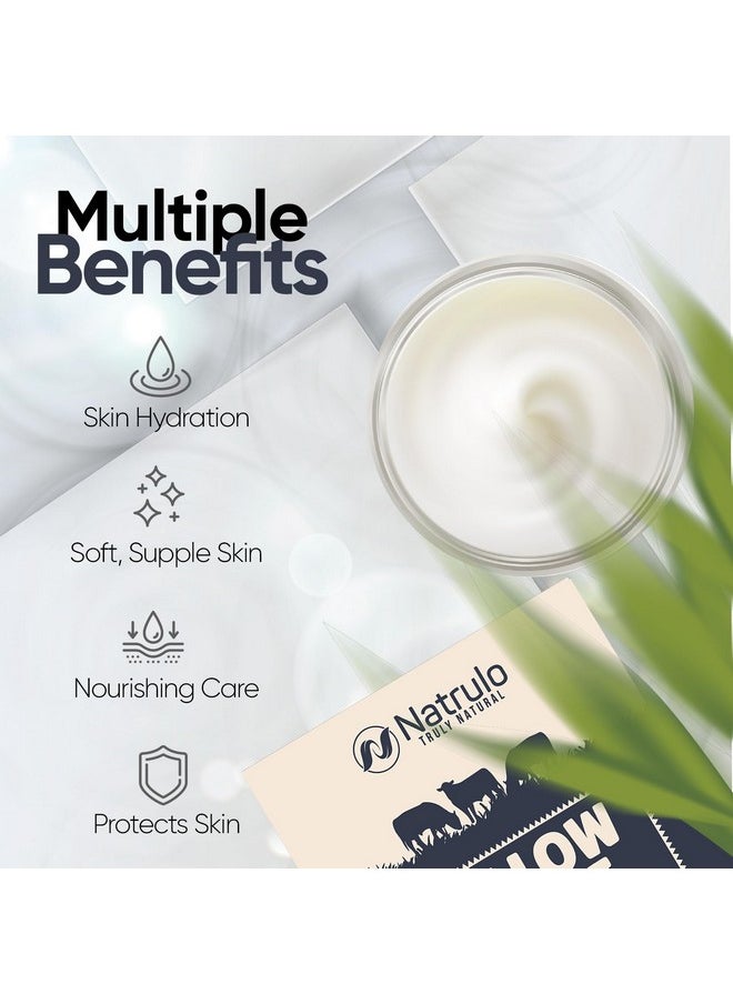 Natrulo - Beef Tallow Salve All Natural Grass Fed Beef Tallow & Honey All Purpose Balm Moisturizing Body Salve Great For Eczema Cracked Dry Itchy Irritated Skin Skin Repair Skincare Made In Usa - Image 1