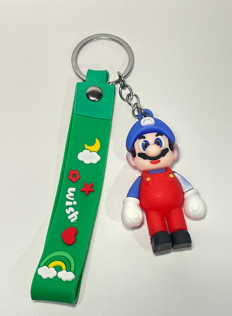 Distinctive cartoon keychain distinctive accessory keychain with Mario character design with ribbon that fits with car keys wallet and bag wonderful and beautiful gift - Image 3