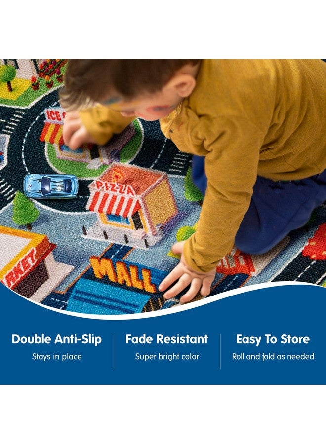 Booooom Jackson Kids Car Mat - 59X79 Inch Rug for Play Area, Non-Slip Backing - Image 3