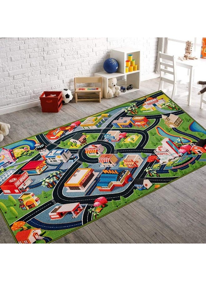 Booooom Jackson Kids Car Mat - 59X79 Inch Rug for Play Area, Non-Slip Backing - Image 1