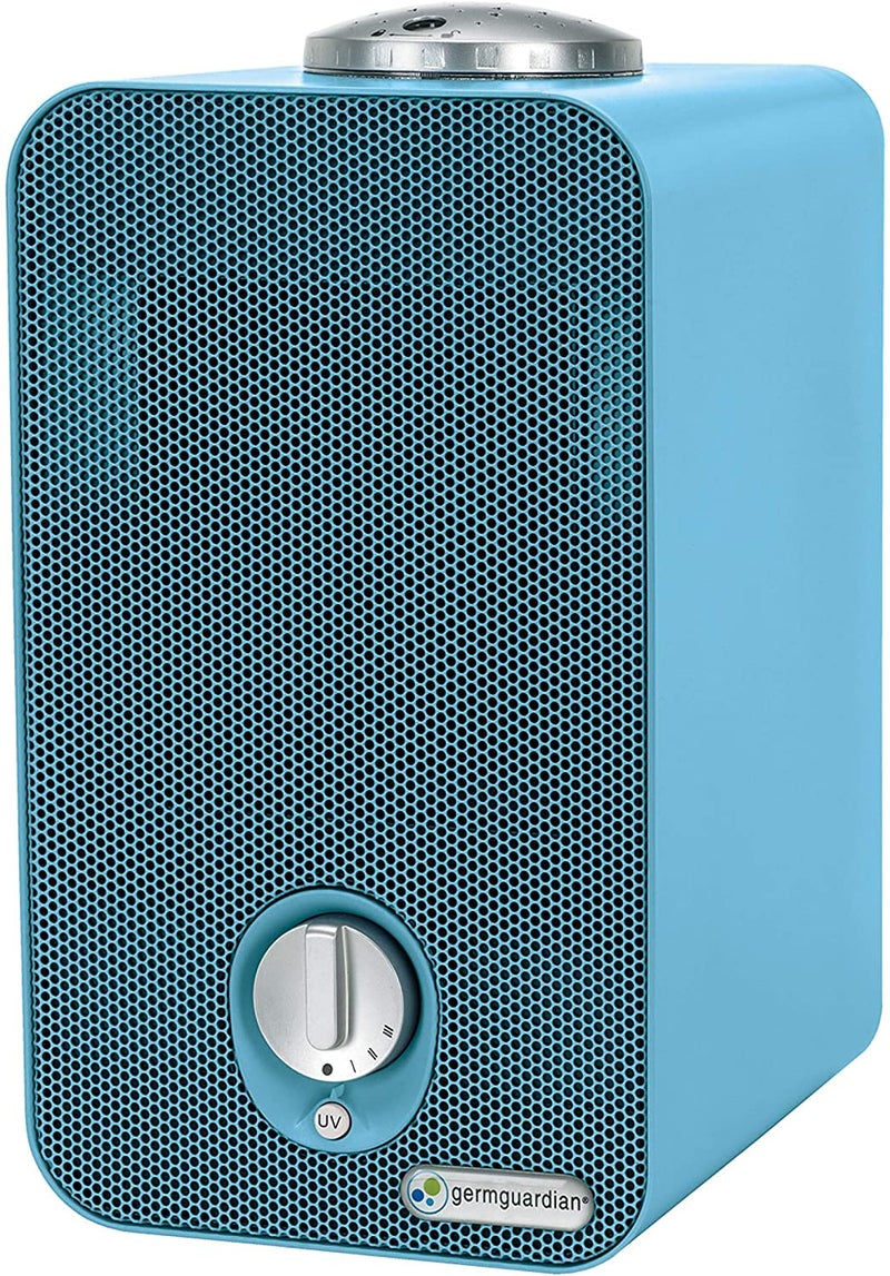 GermGuardian Air Purifier for Home with HEPA Pure Filter, Night Light Projector, UV-C Light Helps Reduce Germs, Removes 99.97% of Pollutants, Rooms up to 263 Sq. Ft., 11", Blue, AC4150BLCA - Image 1