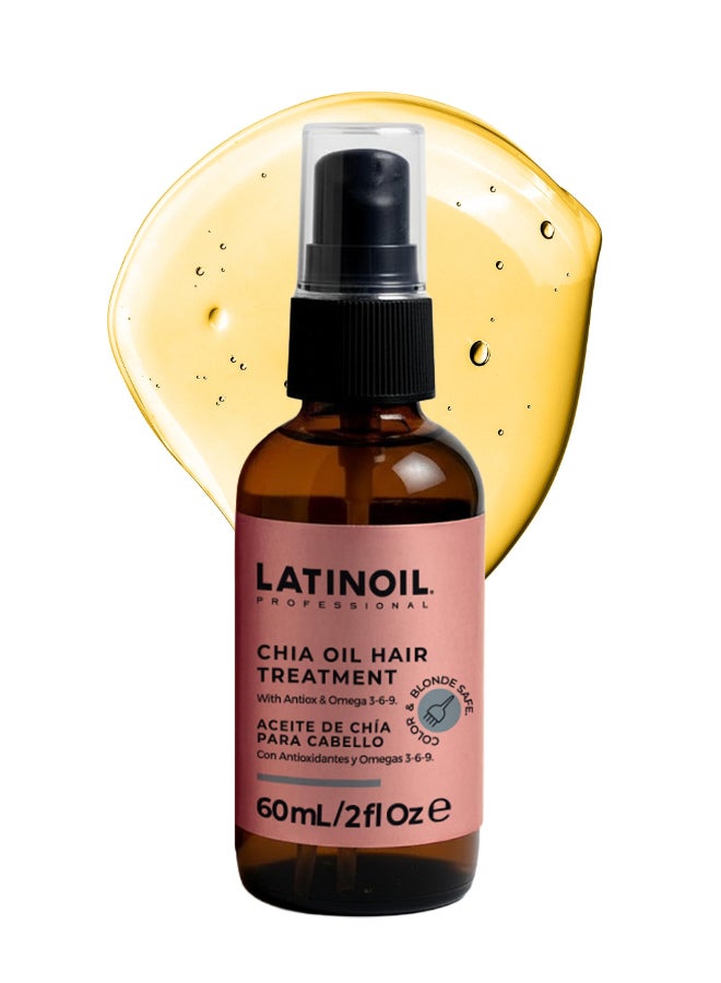 LATINOIL Chia Oil 2 oz 60 ml Instant Repair For Damaged Hair Eliminates Frizz Dryness Adds Silkiness Absorbs Fully Quickly Color Safe Read our REAL Reviews - Image 3