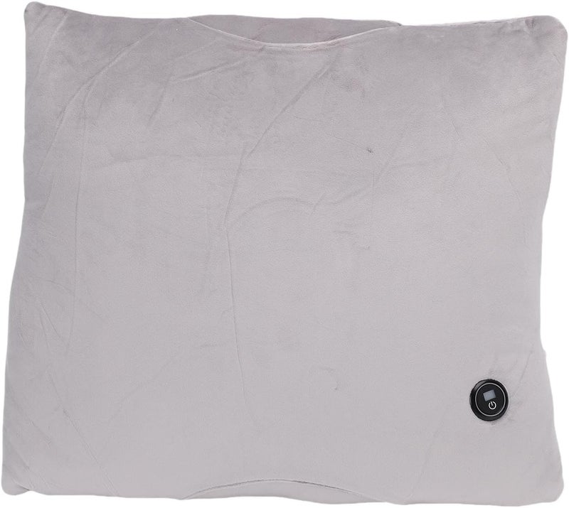 Asixxsix Heated Pillow, 3 Temperature Levels Fast Heating Auto Shut Off Heating Pad for Back Pain Lumbar Support Pillow with Ultra Soft 7D Cotton for Hand Abdominal Lumbar Neck Warming (Orange) (Gray) - Image 3