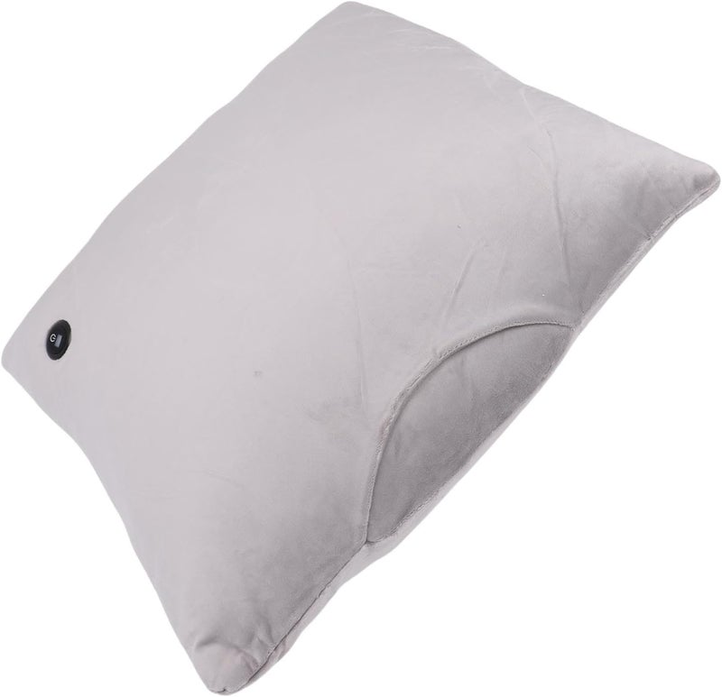 Asixxsix Heated Pillow, 3 Temperature Levels Fast Heating Auto Shut Off Heating Pad for Back Pain Lumbar Support Pillow with Ultra Soft 7D Cotton for Hand Abdominal Lumbar Neck Warming (Orange) (Gray) - Image 5