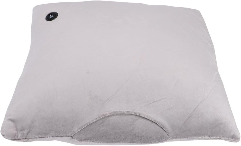Asixxsix Heated Pillow, 3 Temperature Levels Fast Heating Auto Shut Off Heating Pad for Back Pain Lumbar Support Pillow with Ultra Soft 7D Cotton for Hand Abdominal Lumbar Neck Warming (Orange) (Gray) - Image 2