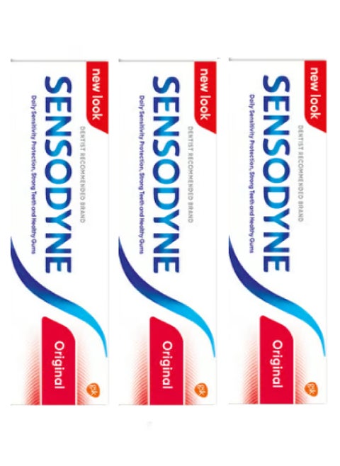 3 Piece Set Toothpaste Original 3X75ml