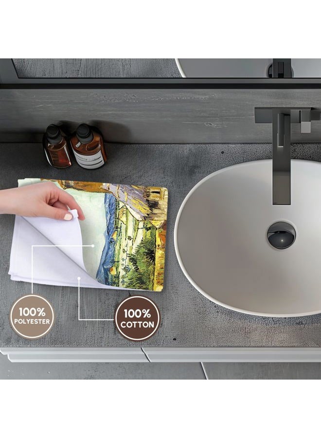 3DROSE 3D Rose Van Gogh Old Mill Painting TWL_47912_1 Towel, 15" x 22" - Image 4