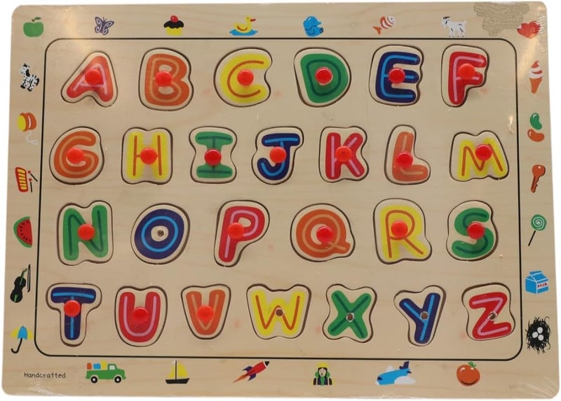 B&D Wooden Alphabet Puzzle Board for Kids