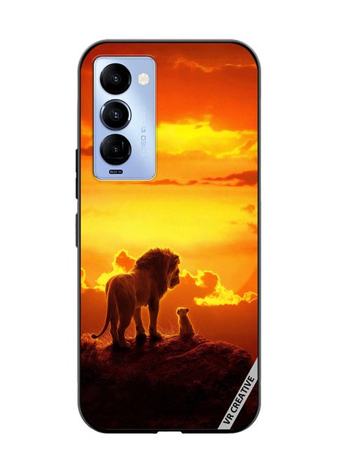 Protective Case Cover For Tecno Camon 18/18 P Lion King Design Multicolour