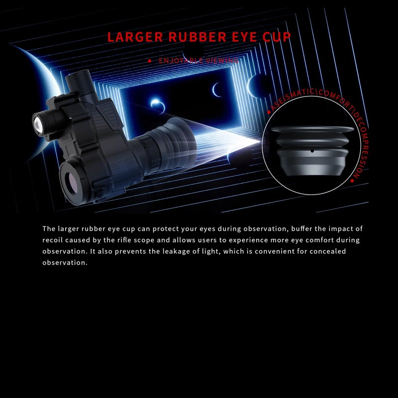 Magnification 4X-14X Waterproof Infrared Night Vision Scope OLED Screen WiFi Digital Monocular - Image 4