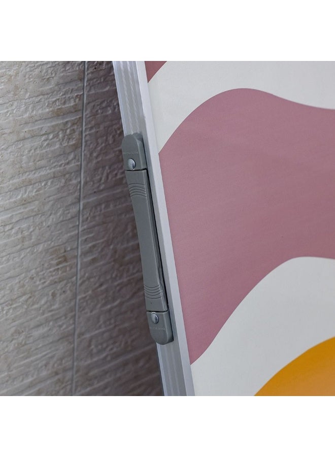 DANUBE HOME Luxury Folding Picnic Table – Marble-Look Top Muted Desert Waves, Portable Outdoor & Garden Dining Table, Easy Fold Storage, Ideal For Bbq, Balcony, Home & Camping 80×60×70 Cm - Image 5