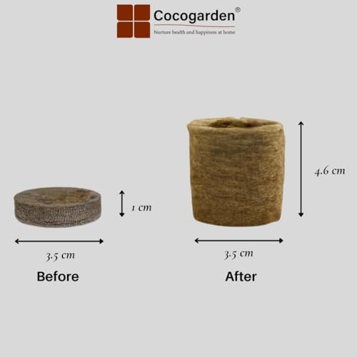 Cocogarden Coir Seed Germination Kit for Gardening with Netted Root Plug, Cocopeat Coin, Coco Pellets, Coin, Disc (Pack of 10) - Image 2