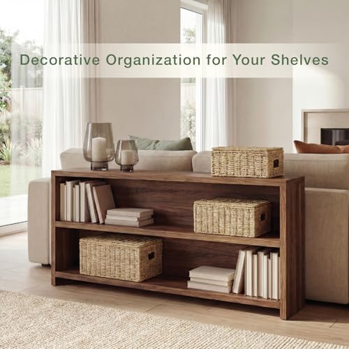 84ECO Set of 3 Seagrass Storage Baskets with Lid - Image 2