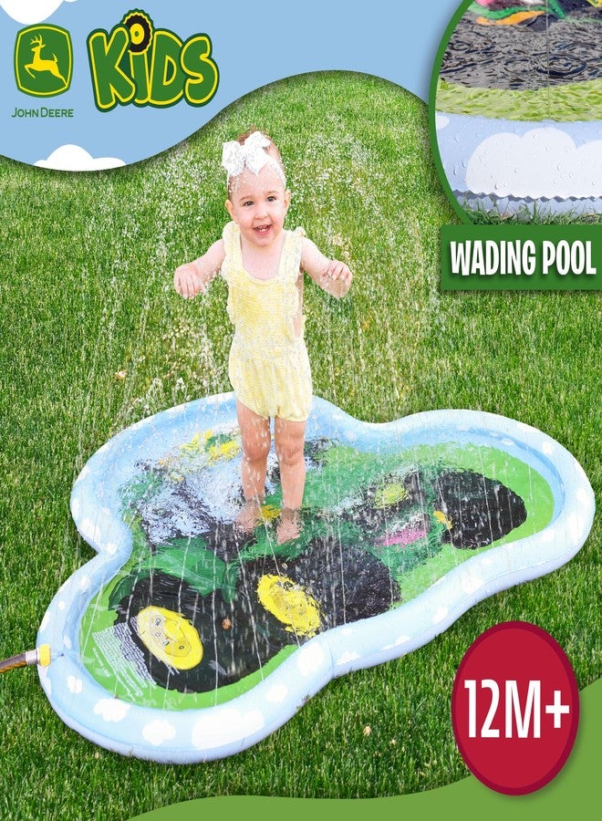 John Deere 3 in 1 Splash Pad Play Sprinkler for Kids and Baby Pool for Learning - Toddler Sprinkler Pool, 60’’ Outside Water Toys - Image 4