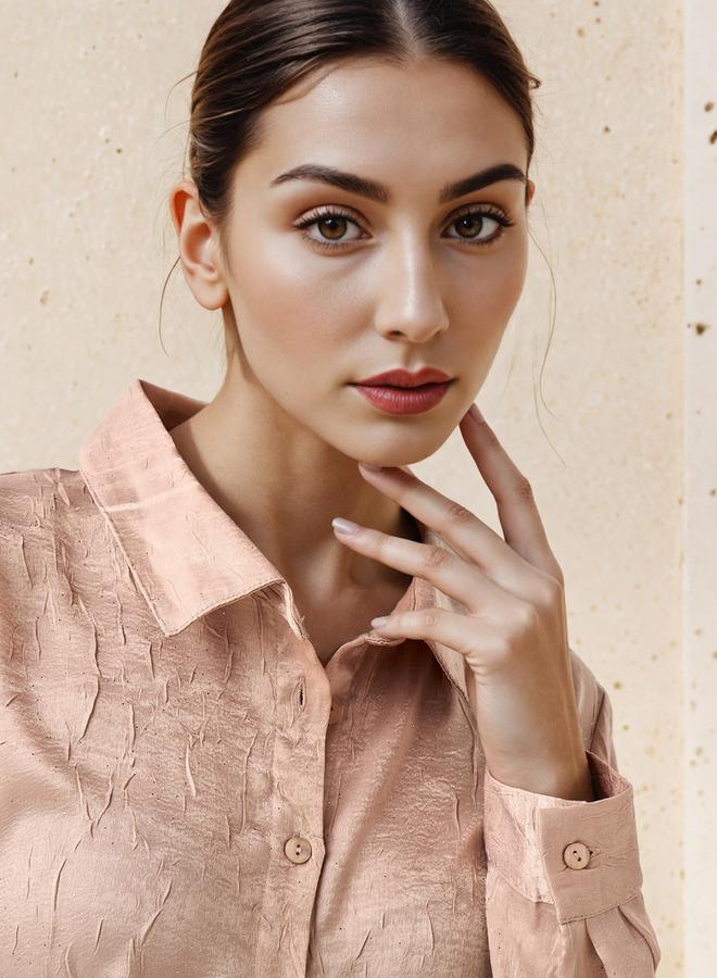 سبلاش فيڤ قميص فيسكوز بقصة عادية بياقة - Image 4