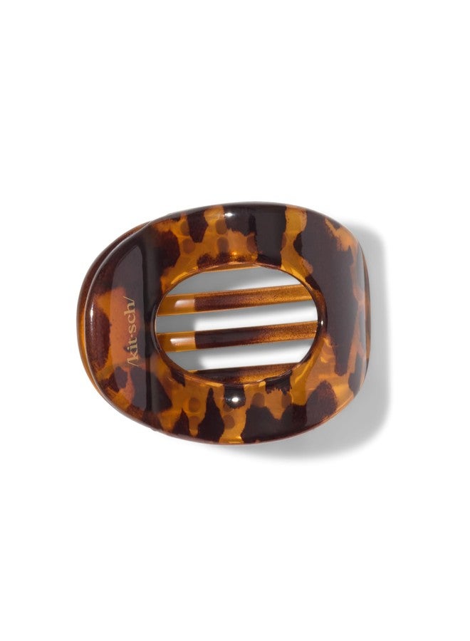 Kitsch Medium Flat Claw Clips for Women - Stylish Flat Hair Clips for Women, Strong Hold for Thick & Fine Hair | Non-Slip for Secure, Comfortable All-Day Wear - Tortoise Design - Image 3