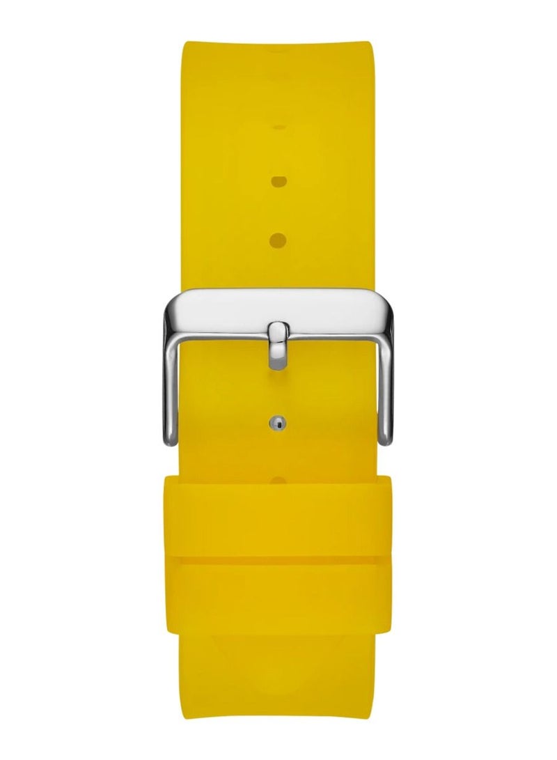 GUESS Phoenix Men’s Analog Quartz Yellow Silicone Band Watch GW0203G6 - 43mm - Image 3