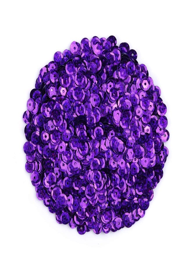 Naler 2800 Pieces 6MM Dark Purple Loose Cup Sequins, Iridescent Spangles for Sewing Embroidery, Crafts,Wedding, Christmas, Easter Decorations - Image 1