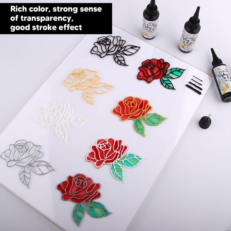 3D Resin Liner, 3D Printing Resin, Lightweight Pen Shape Styling Pen Fast Curing 20ml Capacity for Outlining for Tracing for Home (Black) - Image 3