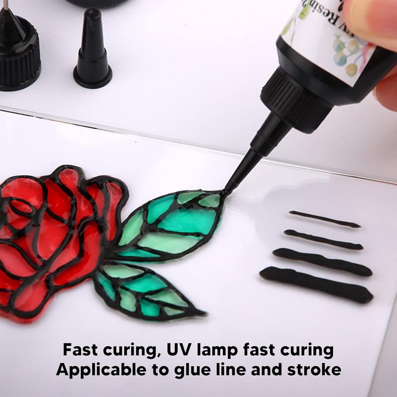 3D Resin Liner, 3D Printing Resin, Lightweight Pen Shape Styling Pen Fast Curing 20ml Capacity for Outlining for Tracing for Home (Black) - Image 2