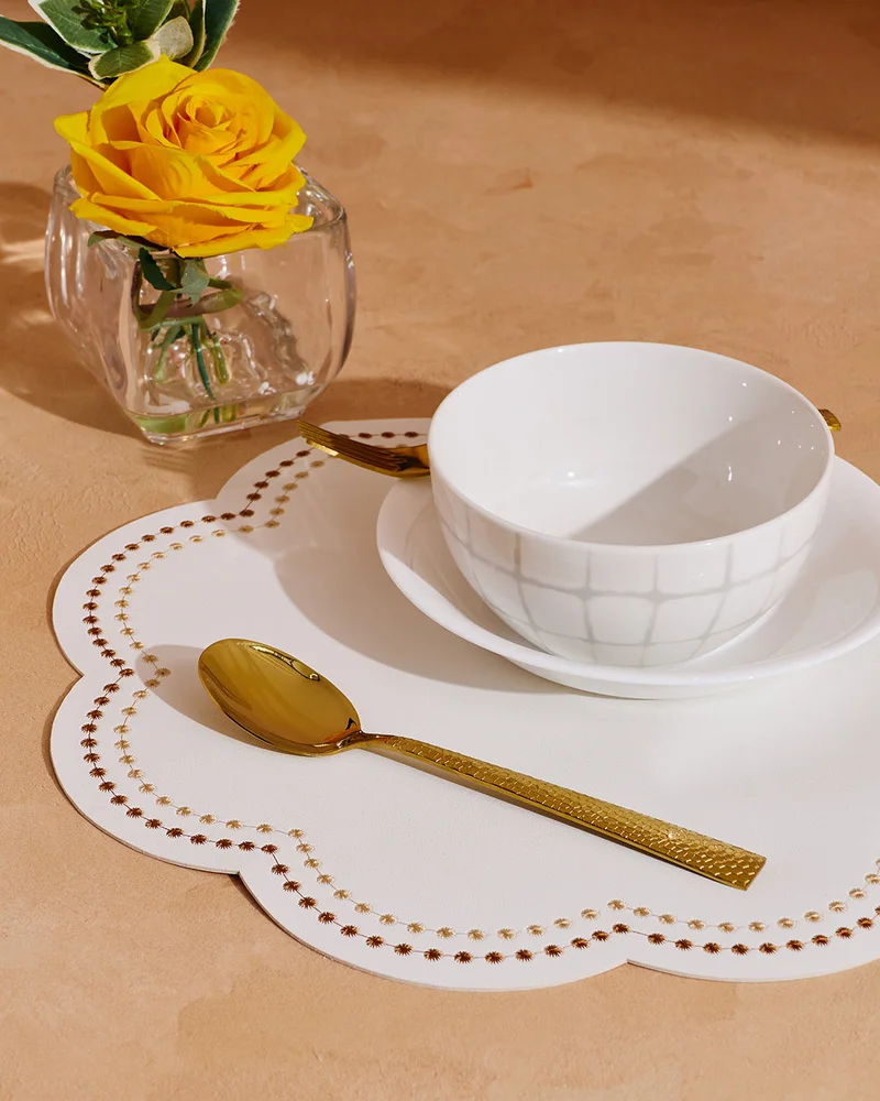 REDTAG Gold Dinner Spoon Hammered Finish Set (4 Piece)