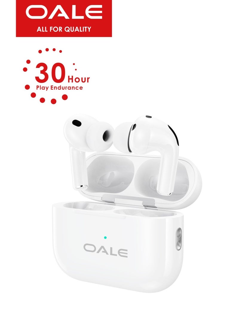 OALE iAir Pro3 ANC TWS Earbuds, Active Noise Cancellation, 30H Playtime, Bluetooth 6.0, Multiple Ear Tips, Stylish Design with Lanyard - Image 3