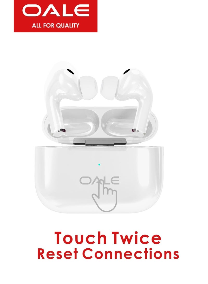 OALE iAir Pro3 ANC TWS Earbuds, Active Noise Cancellation, 30H Playtime, Bluetooth 6.0, Multiple Ear Tips, Stylish Design with Lanyard - Image 4