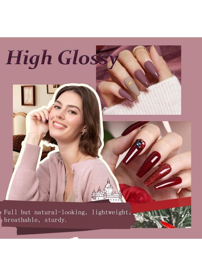 AZUREBEAUTY - 170Pcs Dip Powder Nail Kit, AZUREBEAUTY 36 Colors Brown Purple Christmas New Year Winter Dip Nail Powder Starter Set with Essential Liquid and Removal Accessories Set for French Nail Manicure Salon - Image 1