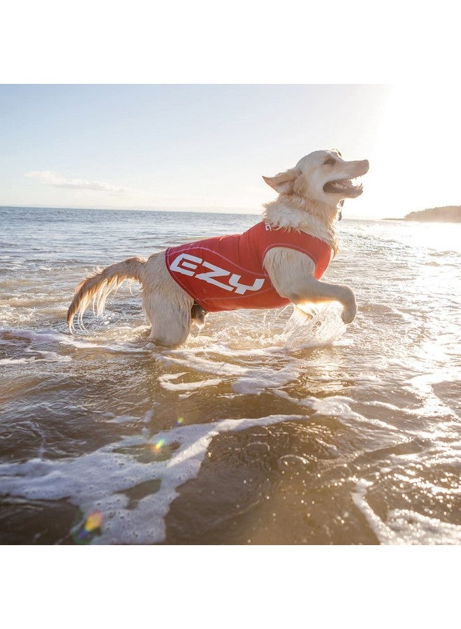 EzyDog Rashguard Vest - Premium Dog Shirt Allowing All-Day Water Use - Tested to Provide 50+ UV Protection - Innovative Design for a Snug, Comfortable Fit (Medium, Red) - Image 4