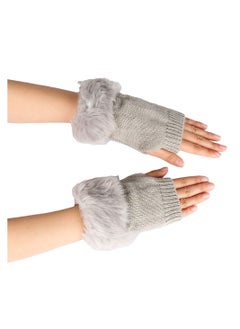 Fingerless Cotton Polyester Plush Gloves Sleeves