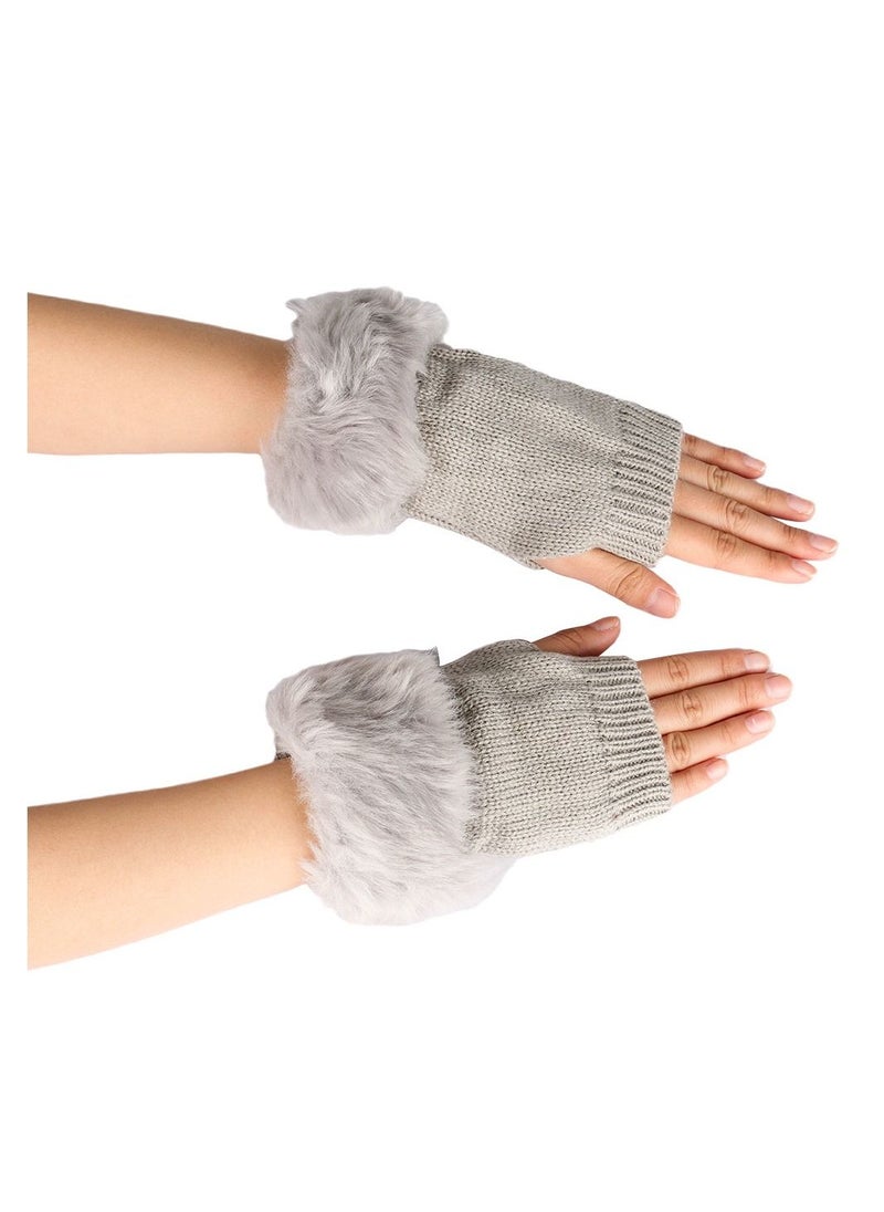 Loquat - Fingerless Cotton Polyester Plush Gloves Sleeves - Image 1